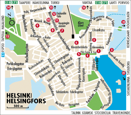 Helsinki Stadtplan